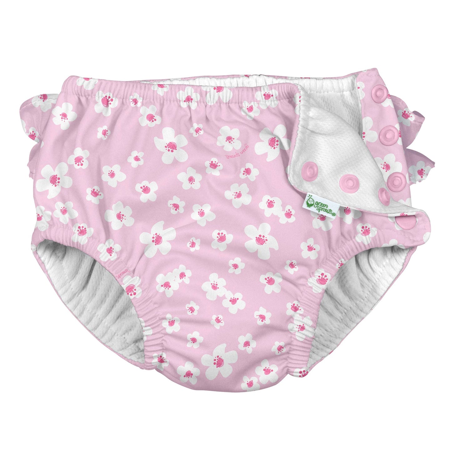 Ruffle Snap Reusable Swimsuit Diaper