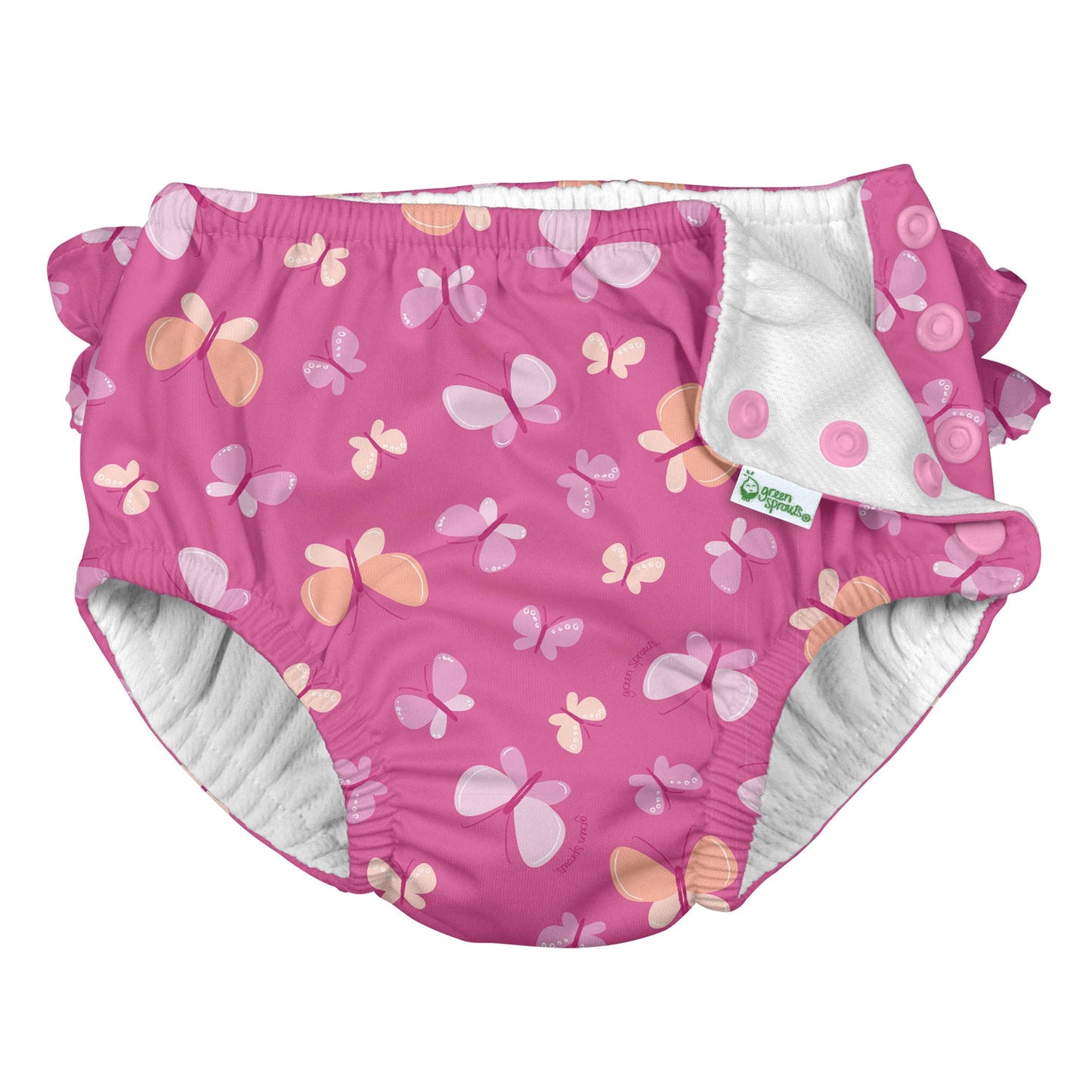 Ruffle Snap Reusable Swimsuit Diaper