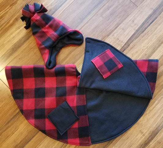 The WarmMe Car seat poncho-buffalo check