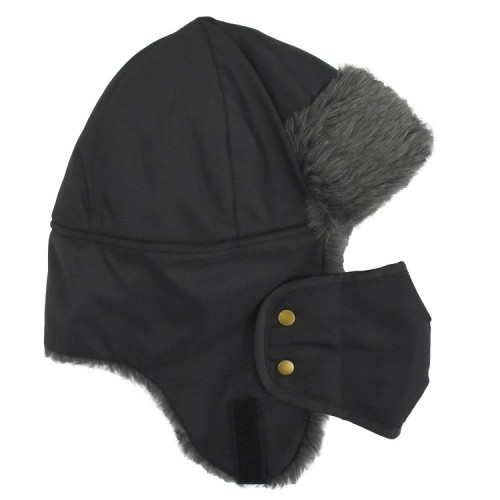 Youth detachable warmth face mask trapper hat