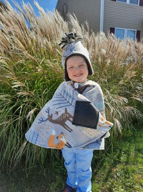 The WarmMe Car seat poncho- woodland animals